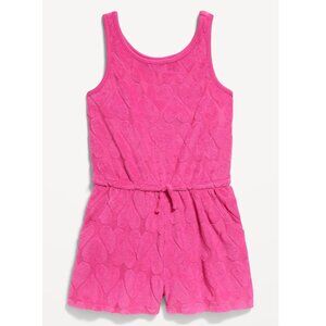 Old Navy Sleeveless Terry Cinched-Waist Romper in Polarized Pink Size Small